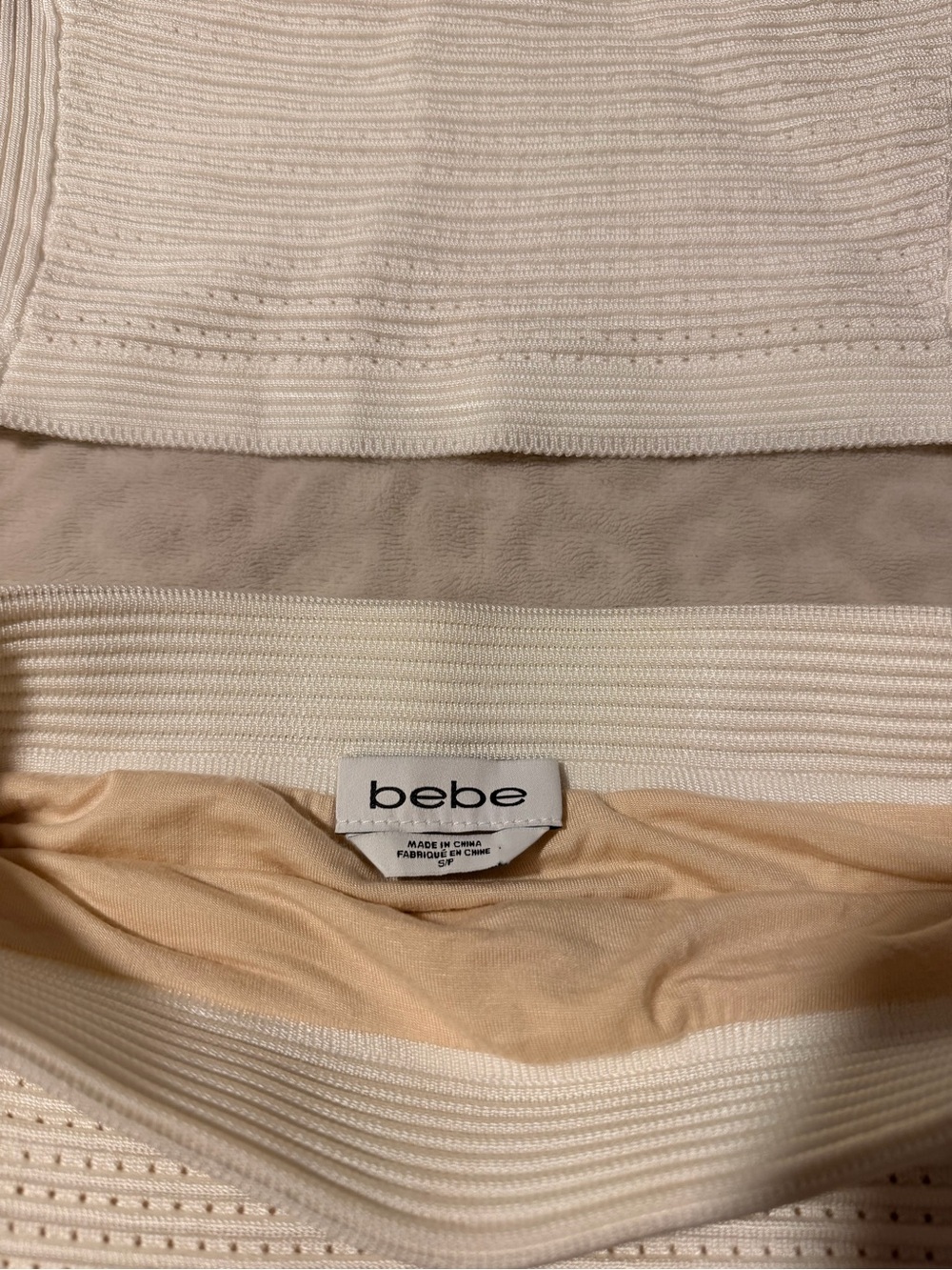 Bebe White Off-the-Shoulder Bandage Crop Top - Size M - Picture 7 of 7